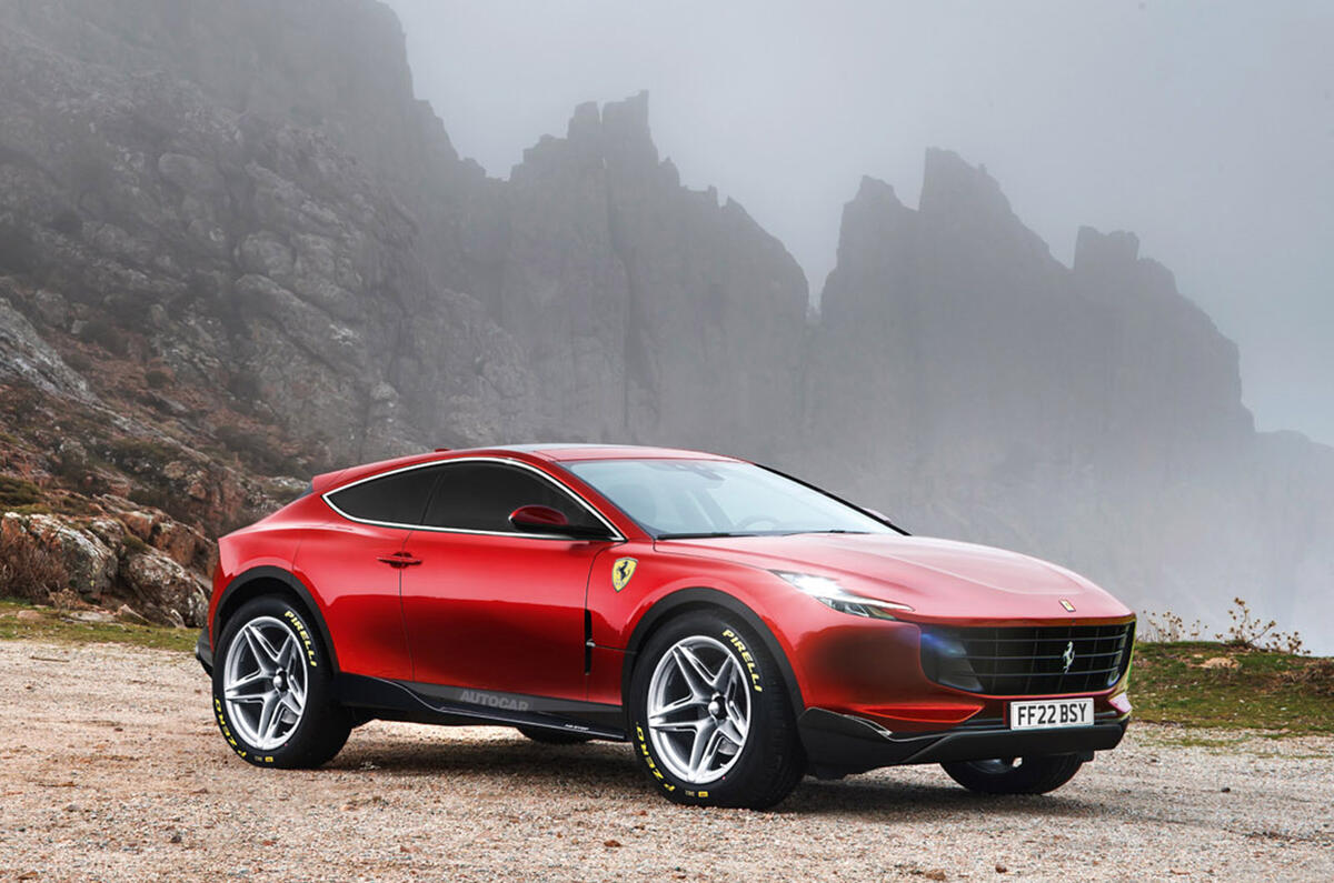 Ferrari SUV render - static front