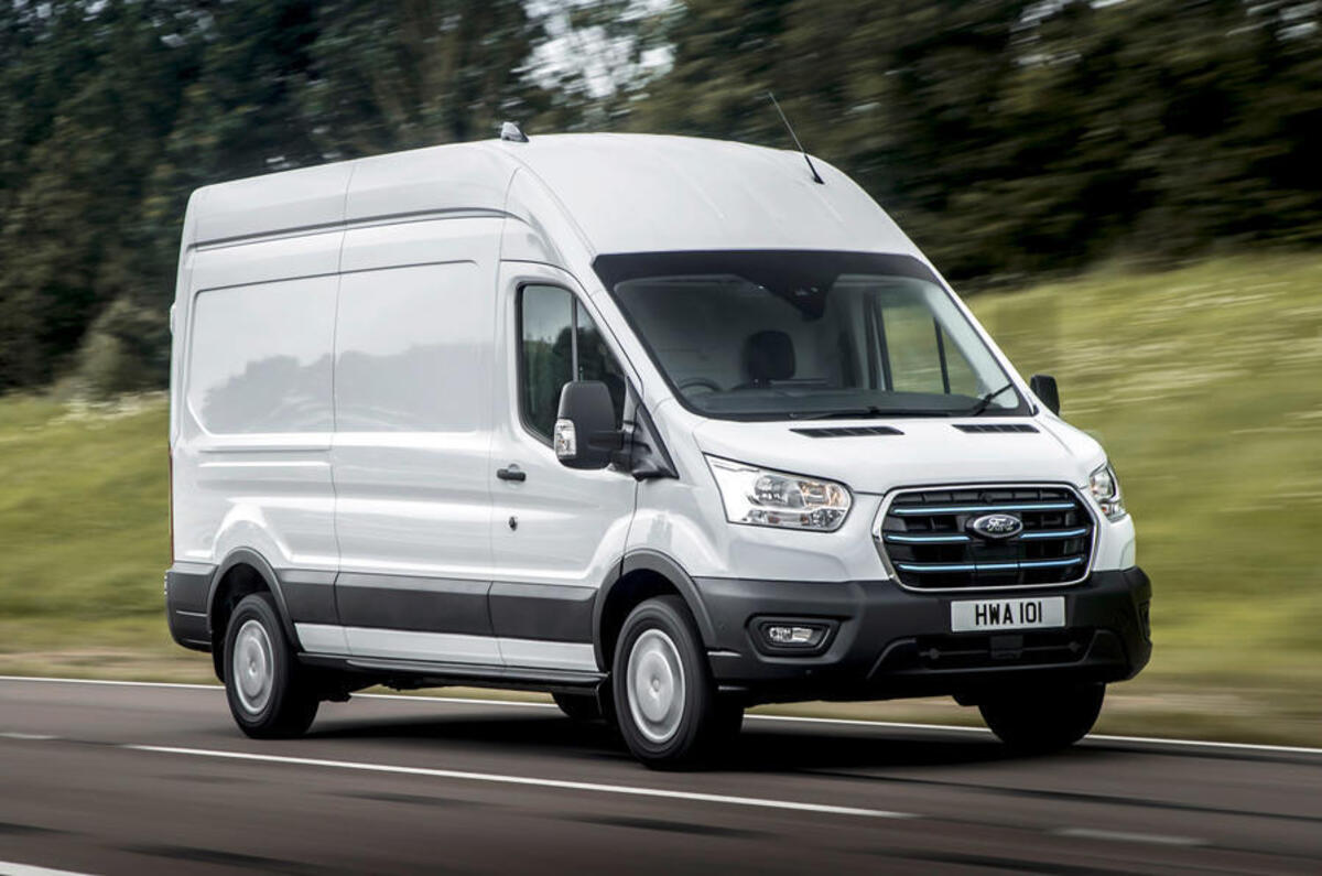 1 ford e transit 2022 first drive review tracking front (1)