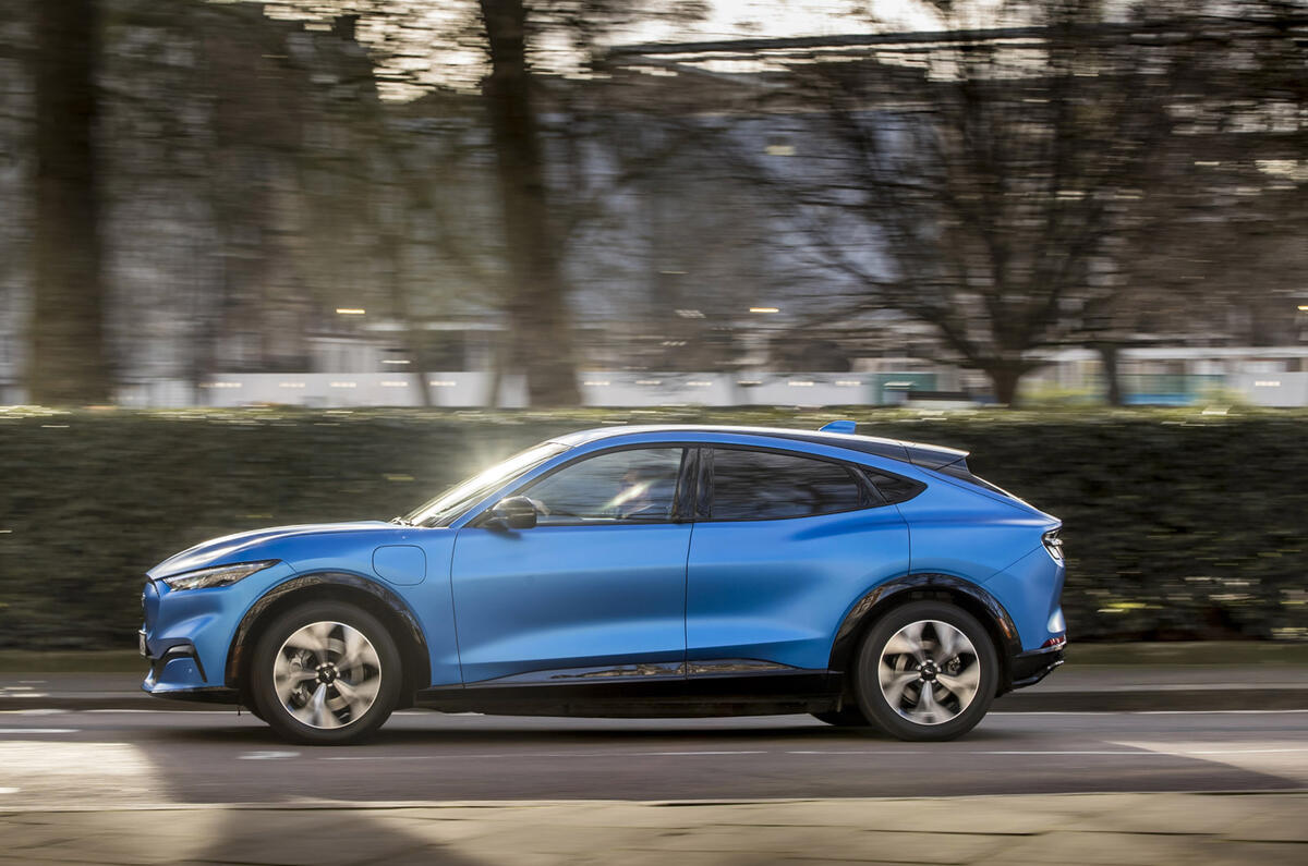 Ford Mustang Mach-E - hero side  Ford Mustang Mach-E - hero side