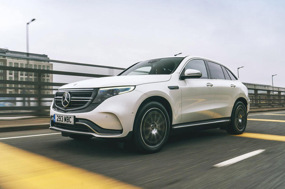 Mercedes-Benz EQC 400 2019 UK first drive review - tracking front
