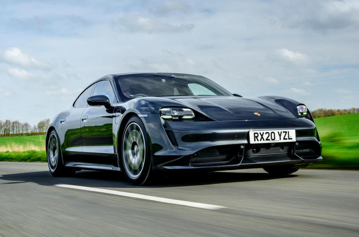 1 porshce taycan turbo 2020 uk fd hero front