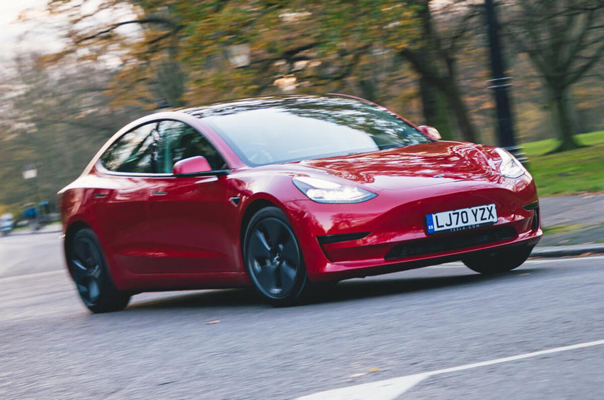 1 tesla model 3 standard plus 2020 uk fd hero front