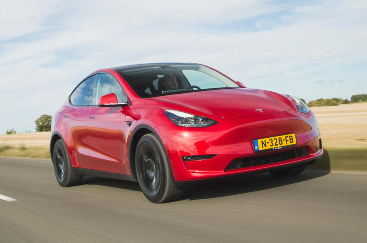 1 tesla model y lhd uk first drive 2021 hero front