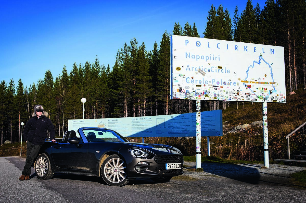 Fiat 124 Spider heads to the Arctic Circle