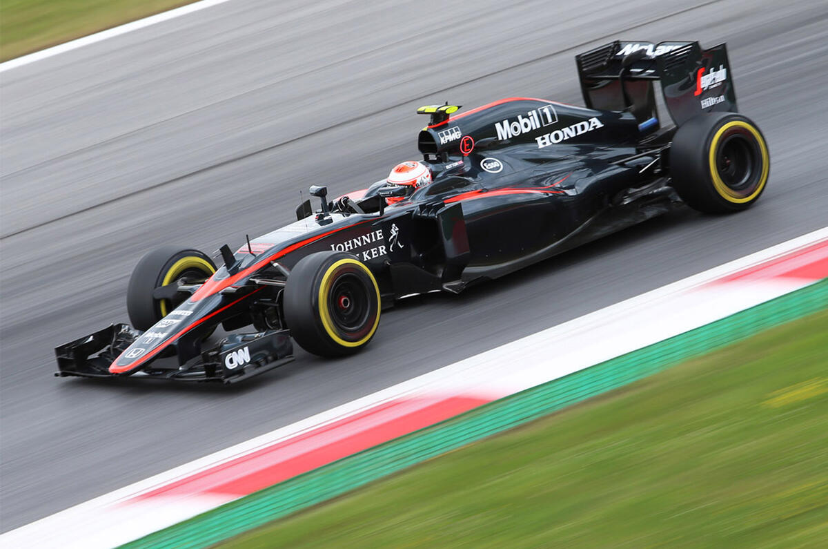 Jenson Button on track Jenson Button on track