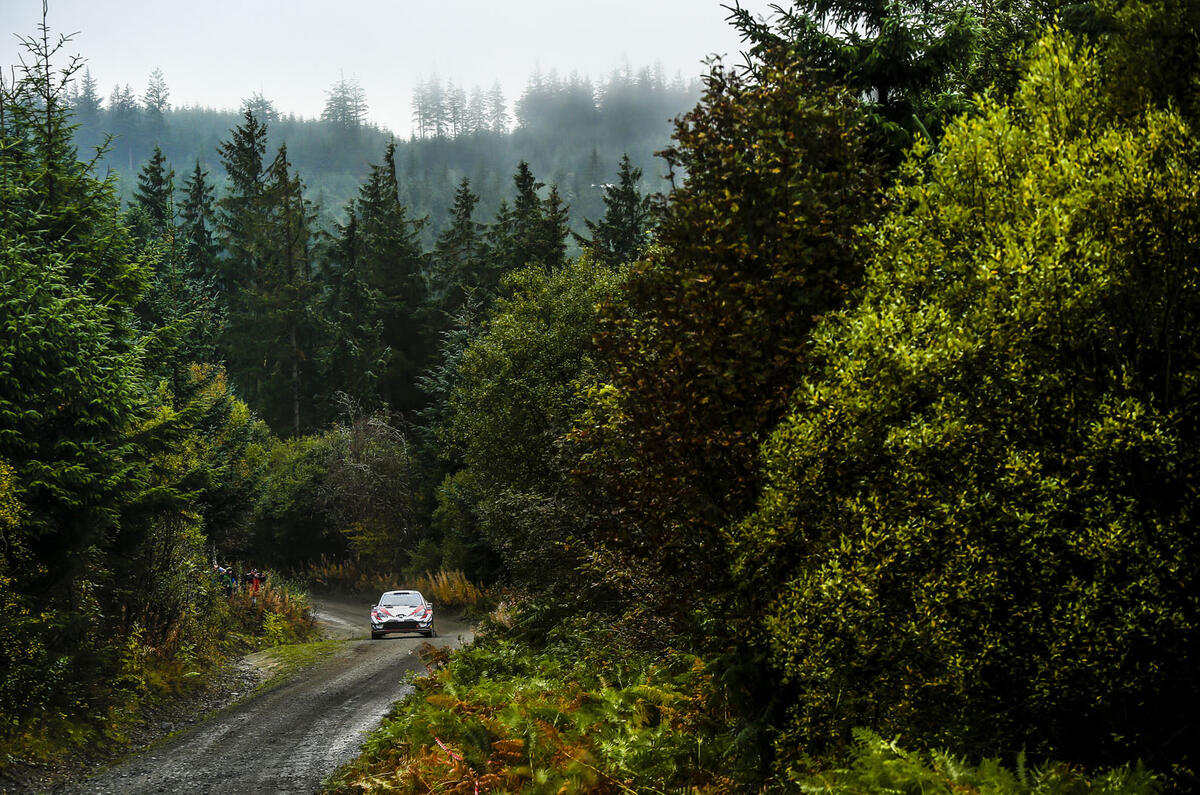 Ott Tänak's Toyota Yaris in Wales