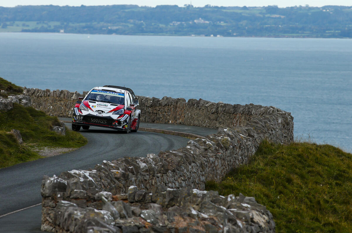 Ott Tänak's Toyota Yaris in Wales
