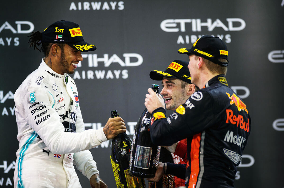 Hamilton, Leclerc and Verstappen