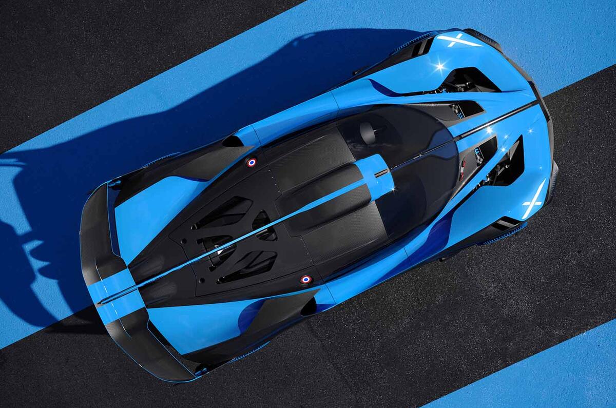 Bugatti Bolide from above new angle