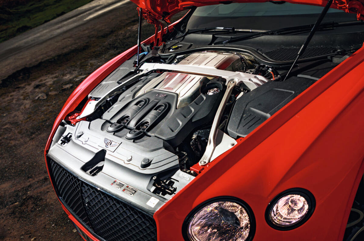 The Bentley Continental V8 sounds more atmospheric, has superior handling and greater range. These things matter in grand touring cars Bentley Continental GT V8