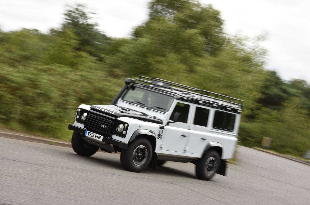 Land Rover Defender cornering
