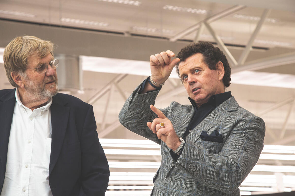 Gerry talking to Steve Cropley Gerry talking to Steve Cropley