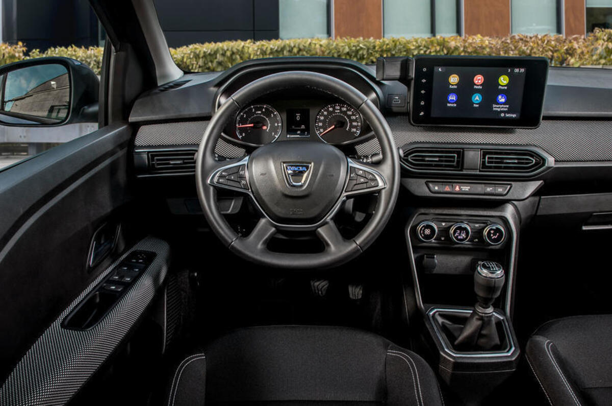 12 dacia sandero tce 90 2021 uk first drive review steering wheel 12 dacia sandero tce 90 2021 uk first drive review steering wheel