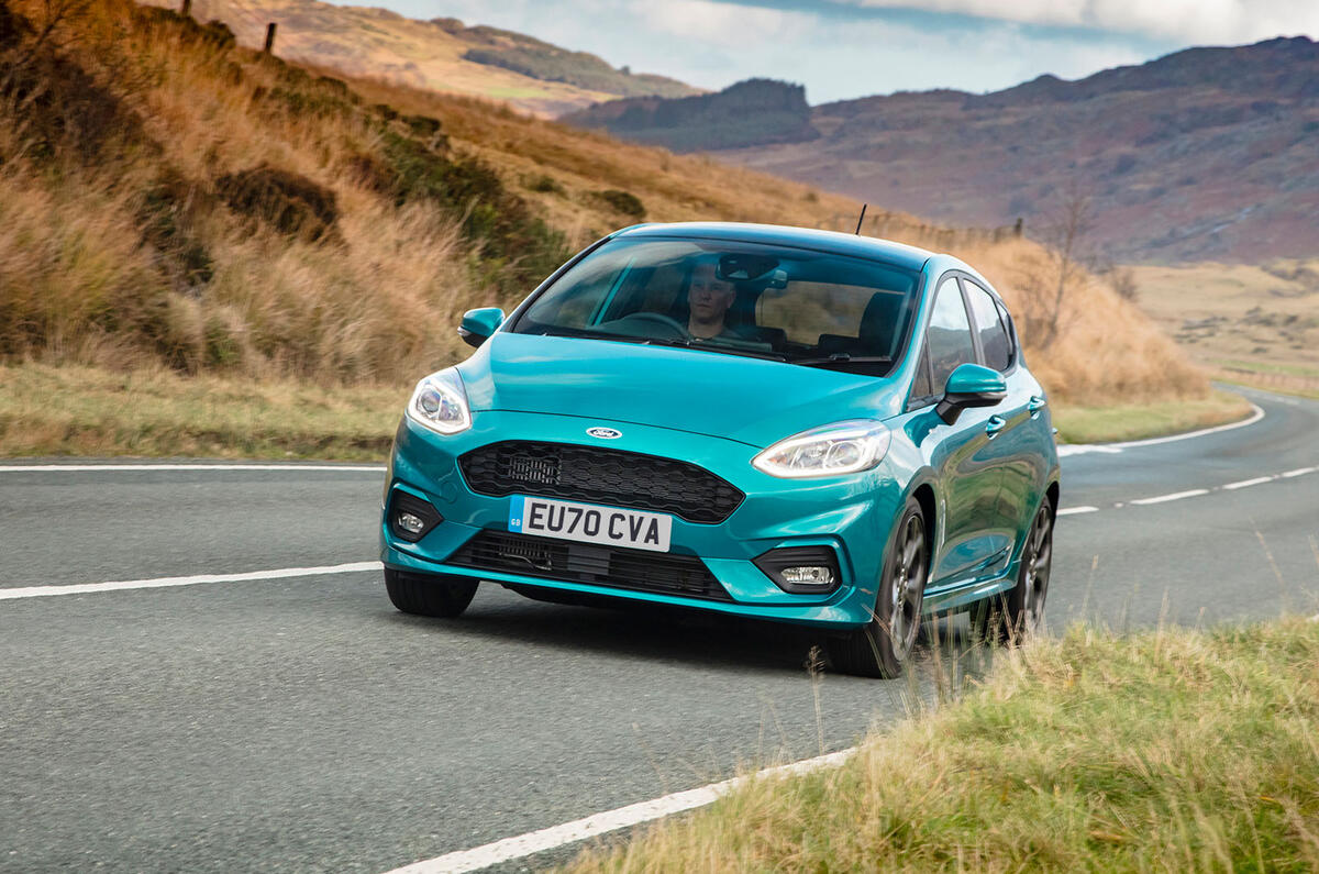Autocar writers car of 2020 - Ford Fiesta on the road front Autocar writers car of 2020 - Ford Fiesta on the road front