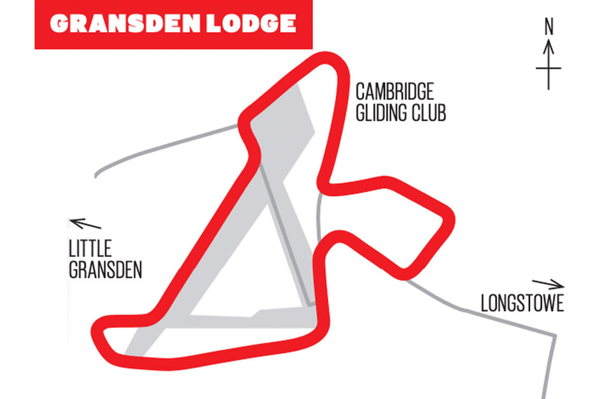 Gransden Lodge map