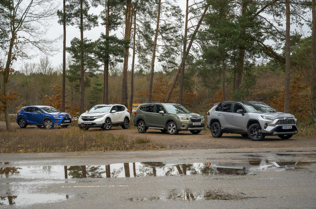13 hybrid mega test lexus honda subaru toyota
