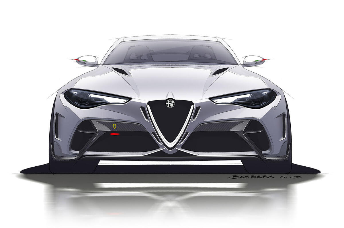 Alfa Romeo Giulia GTA render 2020 - stationary front 