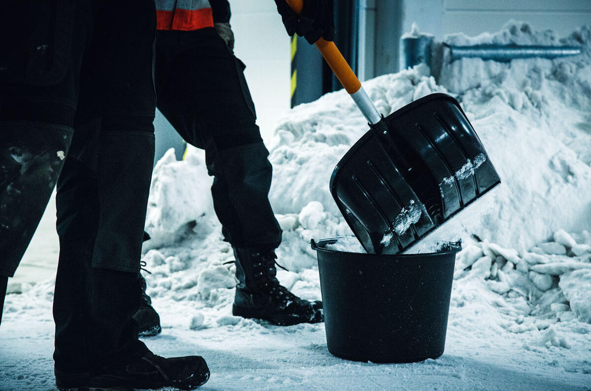 Shovelling snow