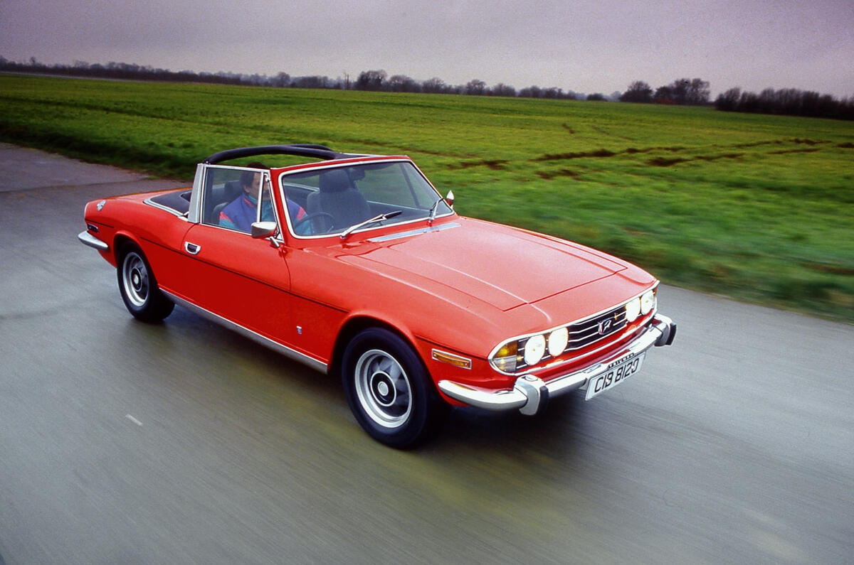 Triumph Stag - tracking side Triumph Stag - tracking side