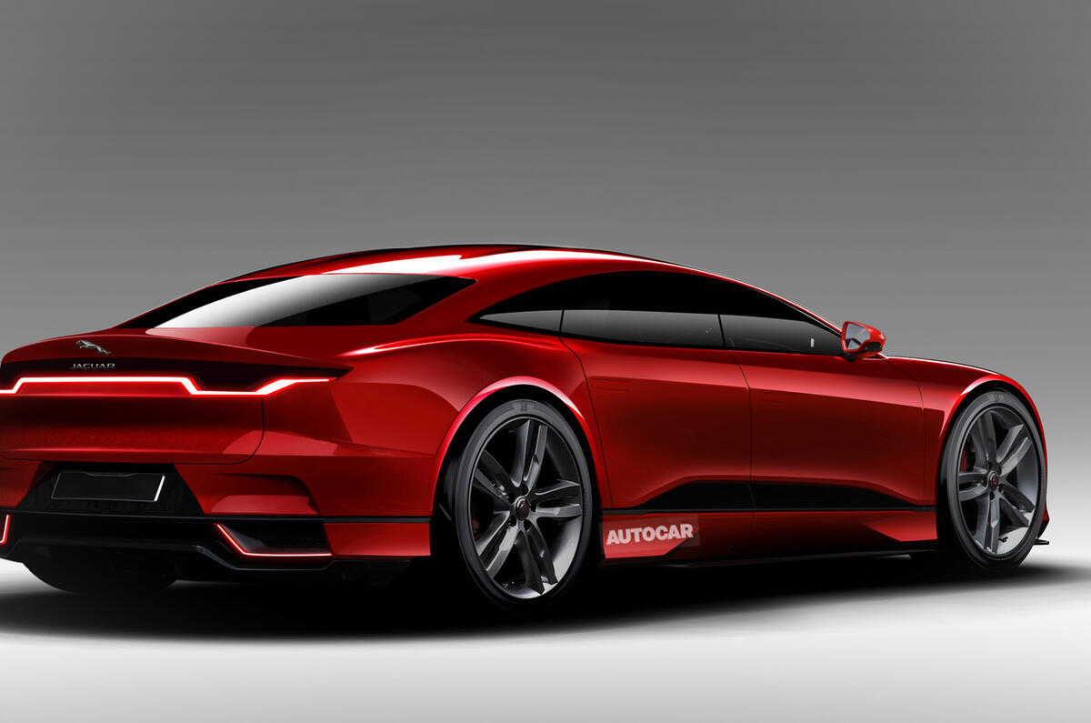 Jaguar XJ render - static rear Jaguar XJ render - static rear