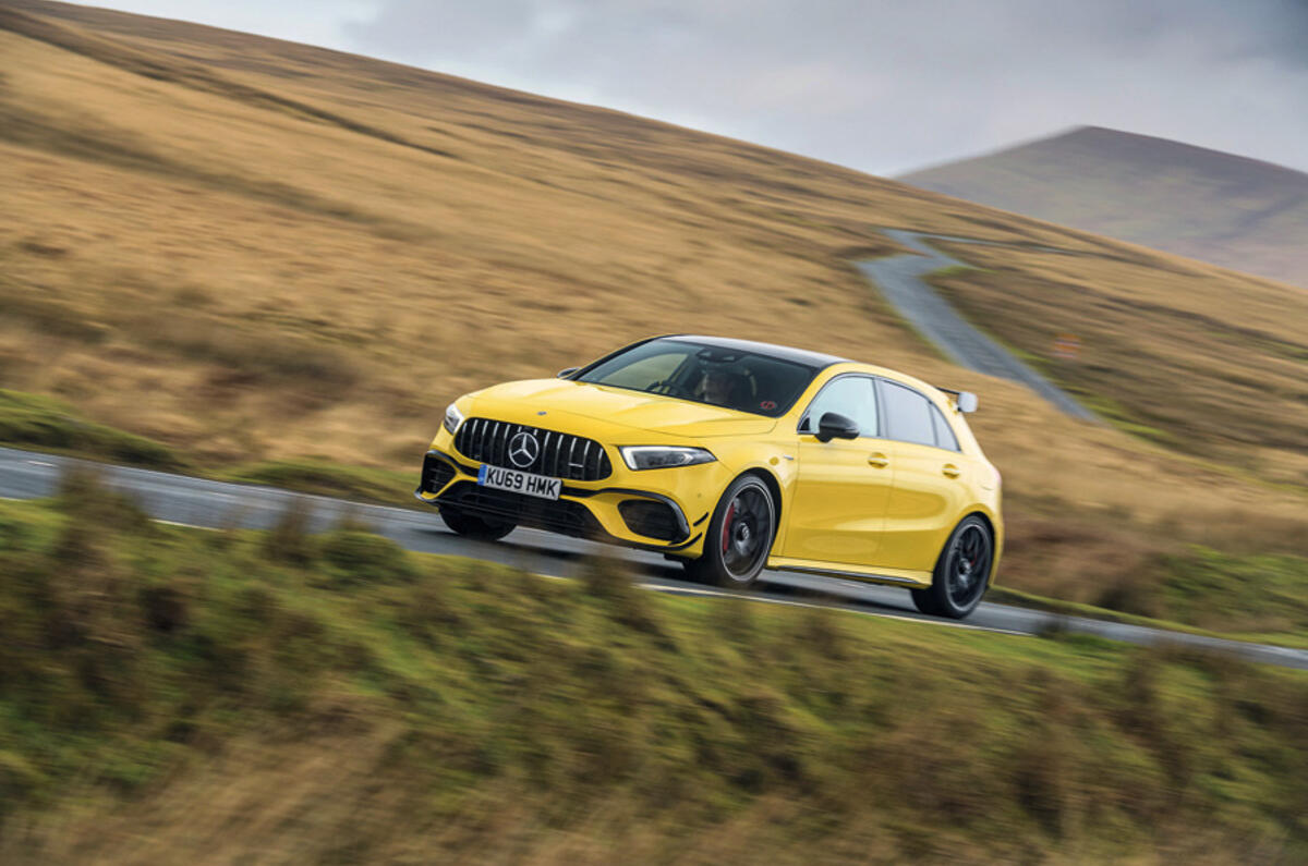 While the Mercedes-AMG A35 is decent enough, it doesn’t stand out among its competitors like the utterly nuts A45 S does Mercedes-AMG A45 S