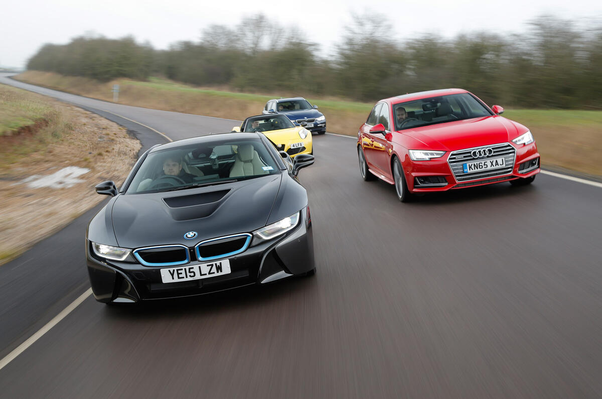 BMW i8, Audi A4, Alfa Romeo 4C Spider, Alpina D3 Biturbo Touring