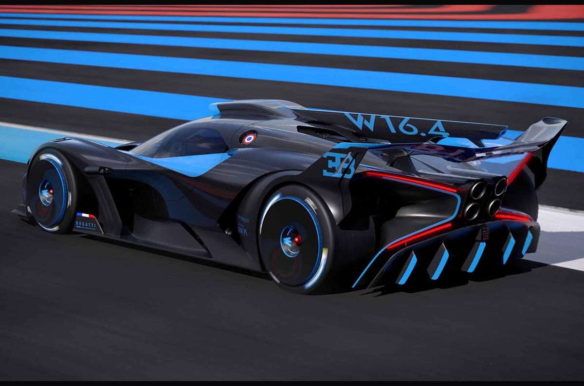 Bugatti Bolide on track rear