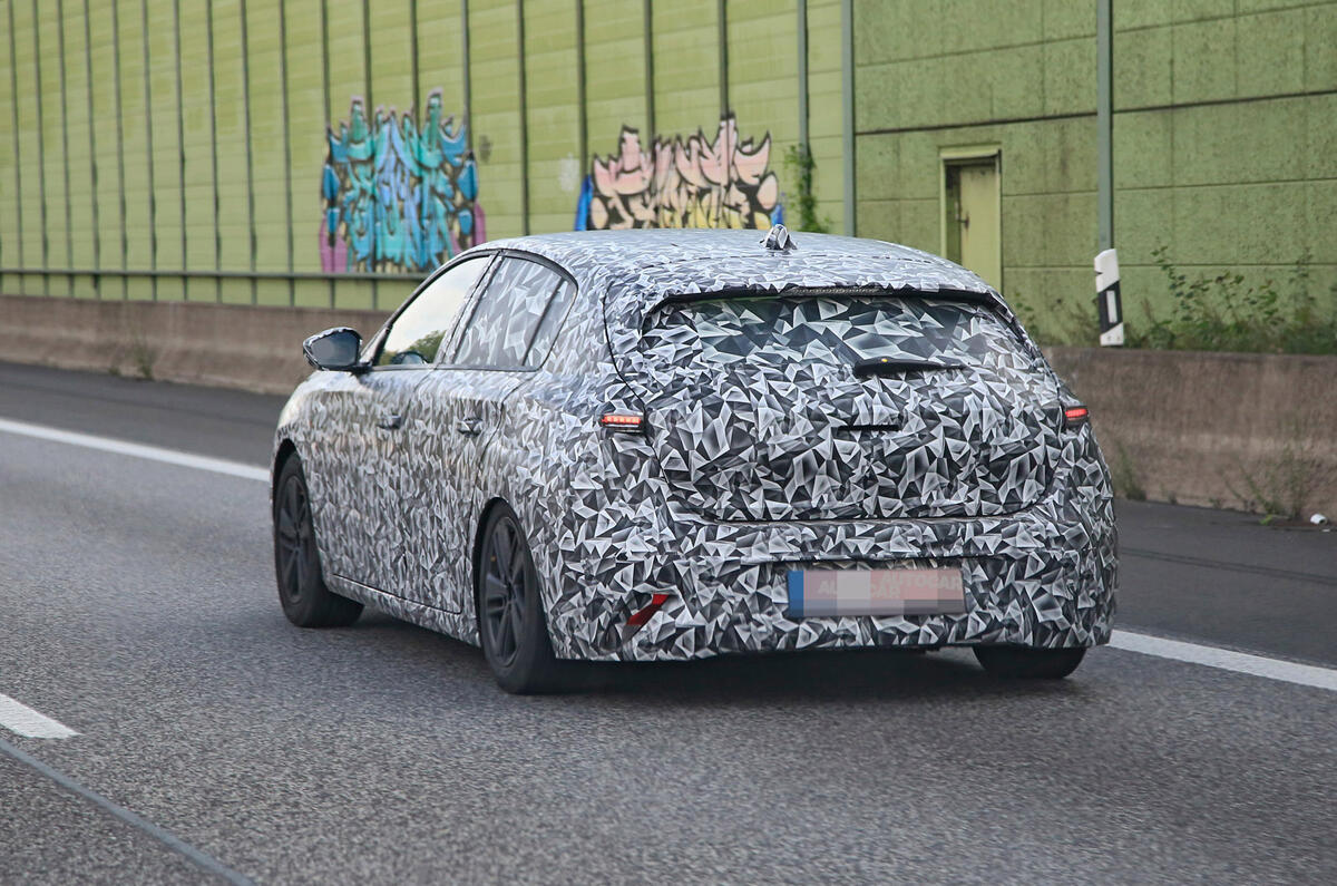 2022 Peugeot 308 prototype - rear 2022 Peugeot 308 prototype - rear