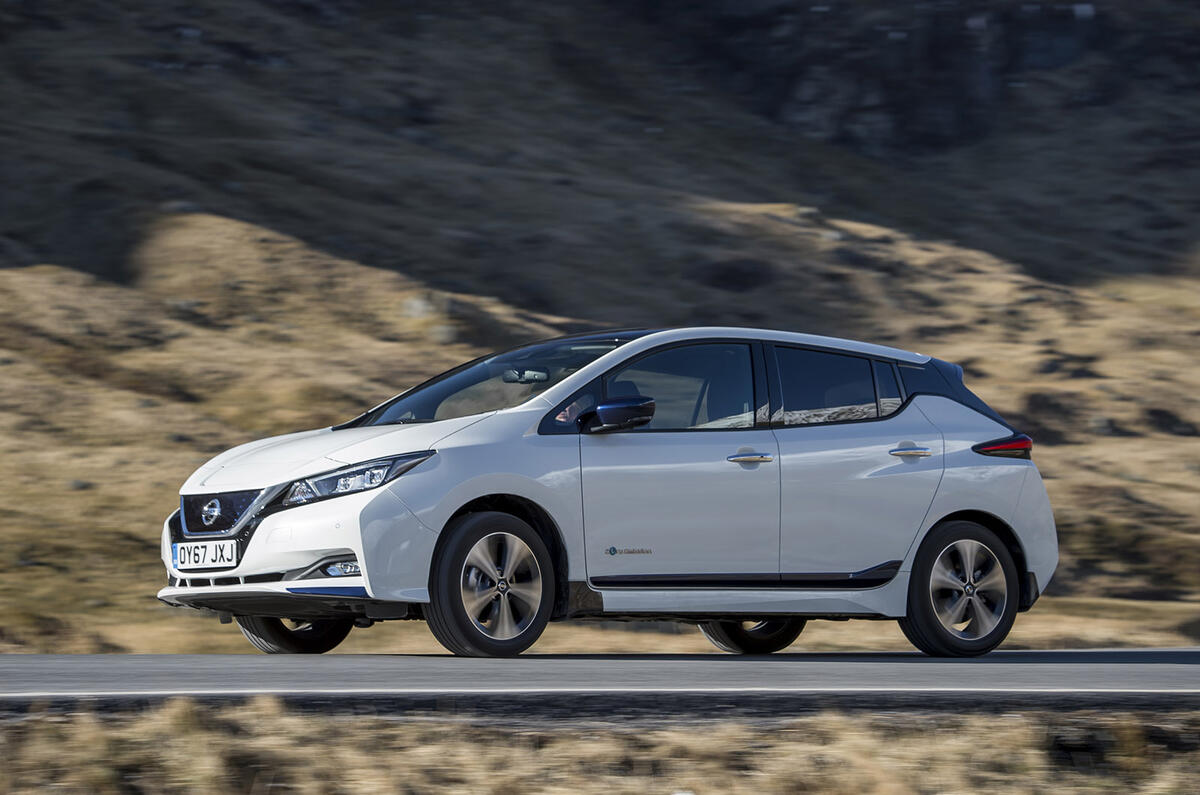 17 nissan leaf 2018 uk review otr left