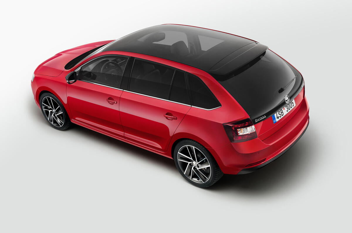 Skoda rapid ariel shot
