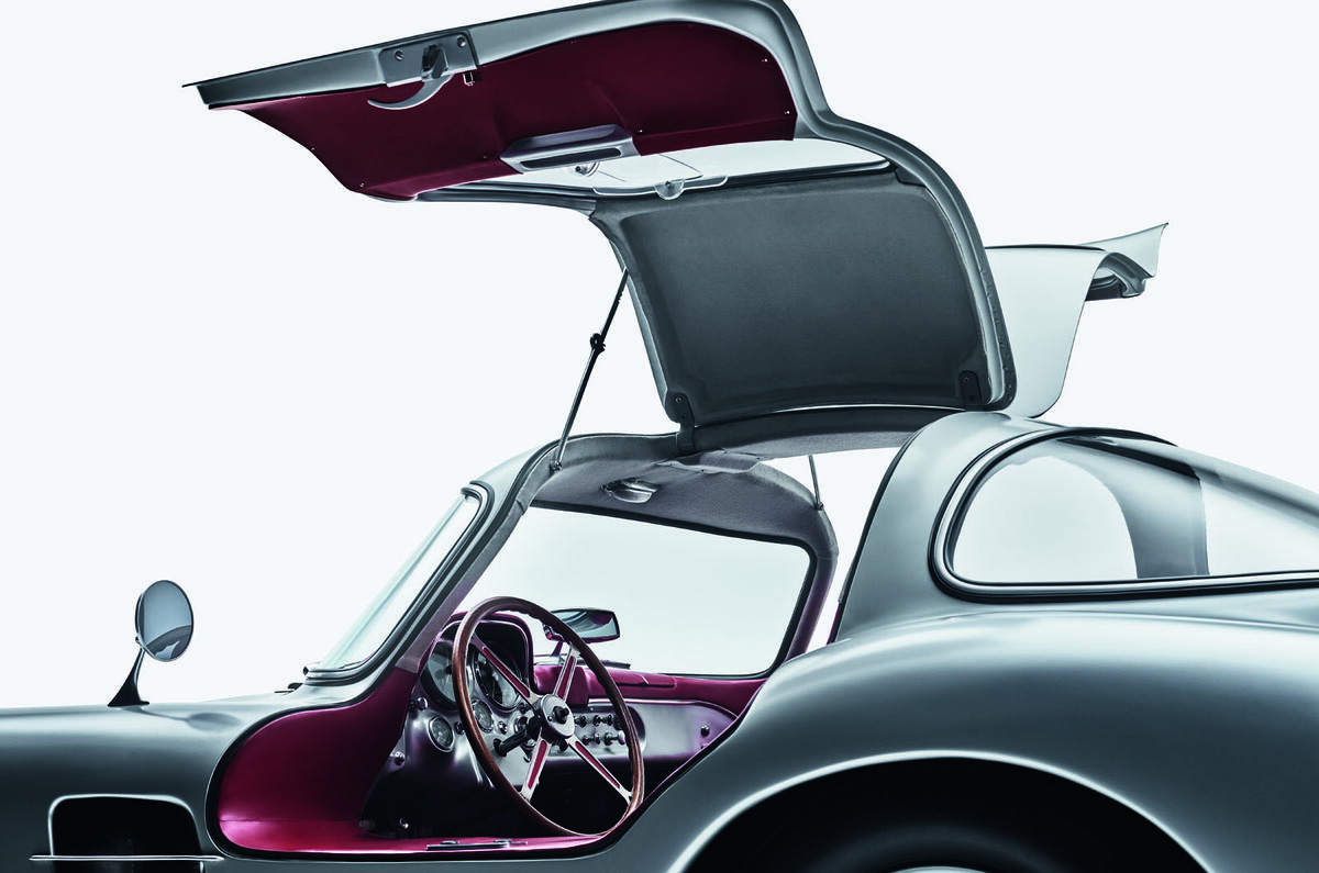 1955 Mercedes Benz 300 SL studio doors open