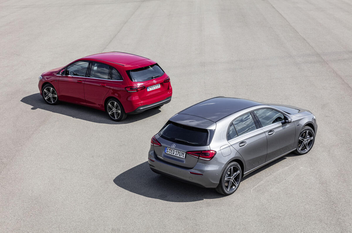 B-Class and A-Class hybrids rear B-Class and A-Class hybrids rear