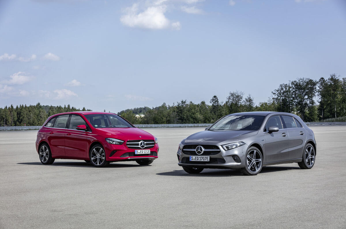 B-Class and A-Class hybrids front B-Class and A-Class hybrids front