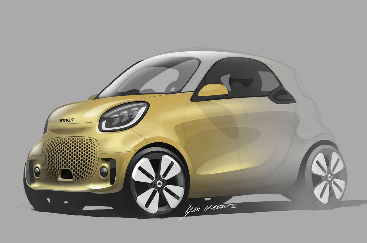 2020 Smart Fortwo EQ design sketch