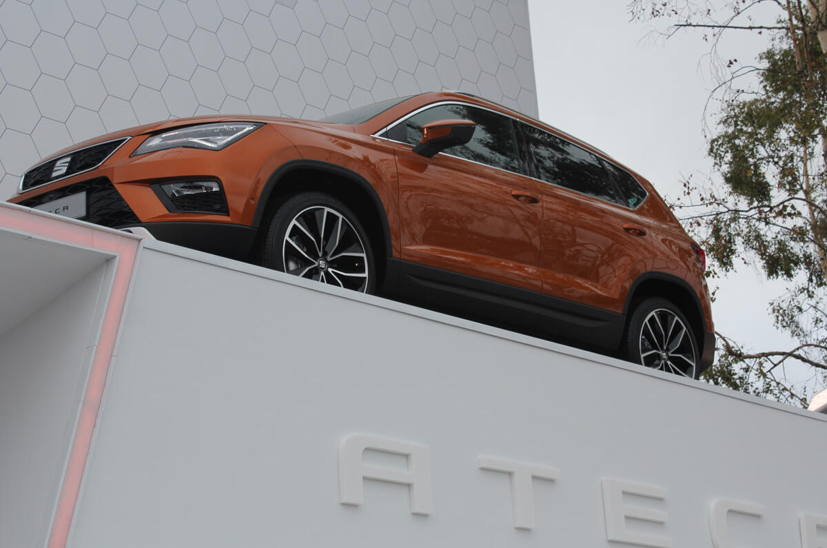 The SEAT Ateca is proudly on display The SEAT Ateca is proudly on display