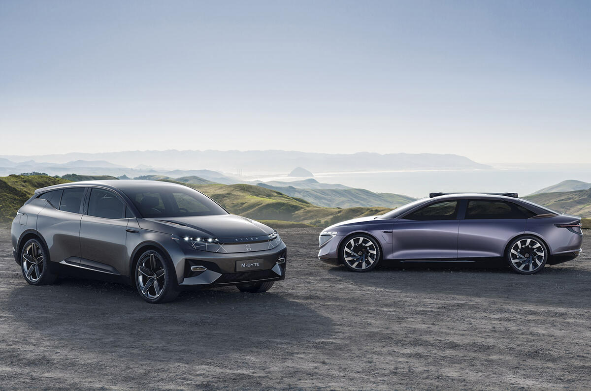 Byton K-Byte saloon concept and M-Byte SUV