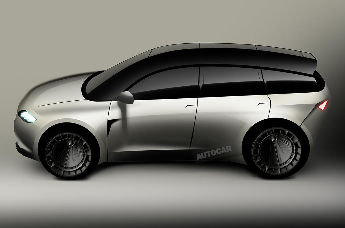 Gordon Murray large SUV, Autocar render side static