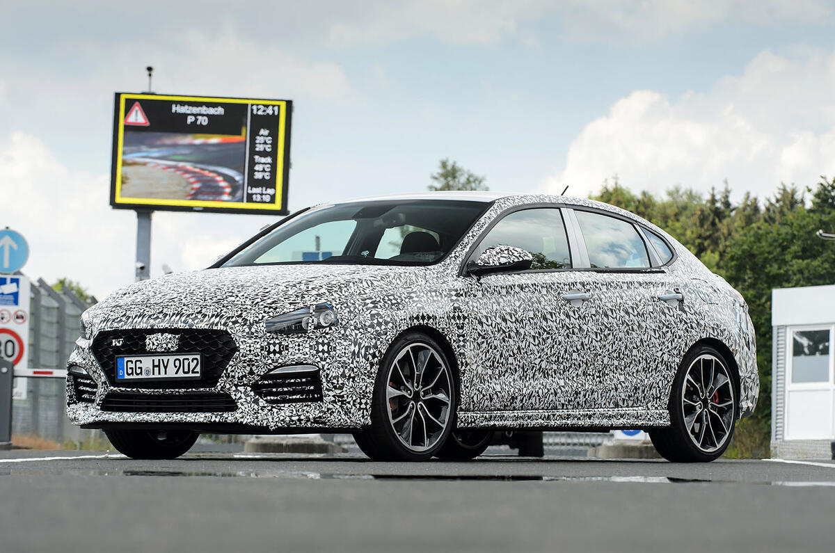 Hyundai i30 Fastback prototype official photo Nurburgring 2