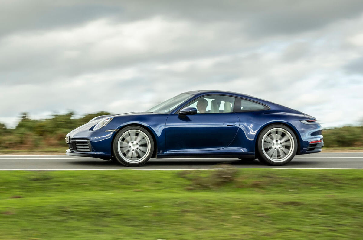 Autocar writers car of 2020 - Porsche 911 Carrera S manual side