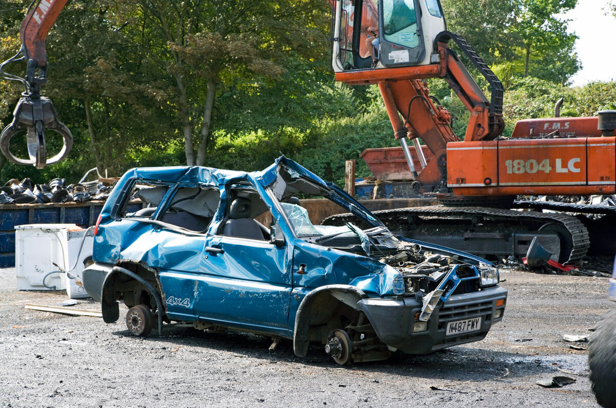 scrapped car - stationary side scrapped car - stationary side