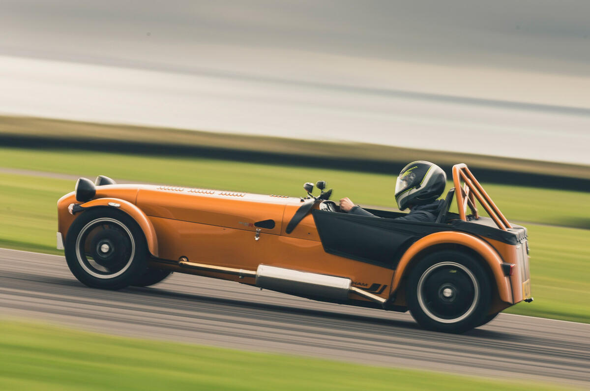 2 writers favourite cars 2021 Caterham Seven 170 R tracking side