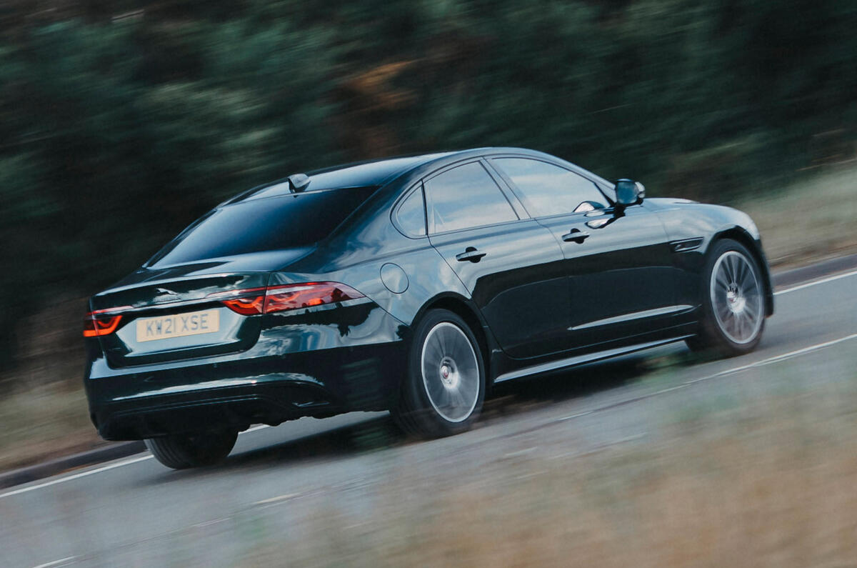 2 writers favourites 2021 jaguar xf tracking rear