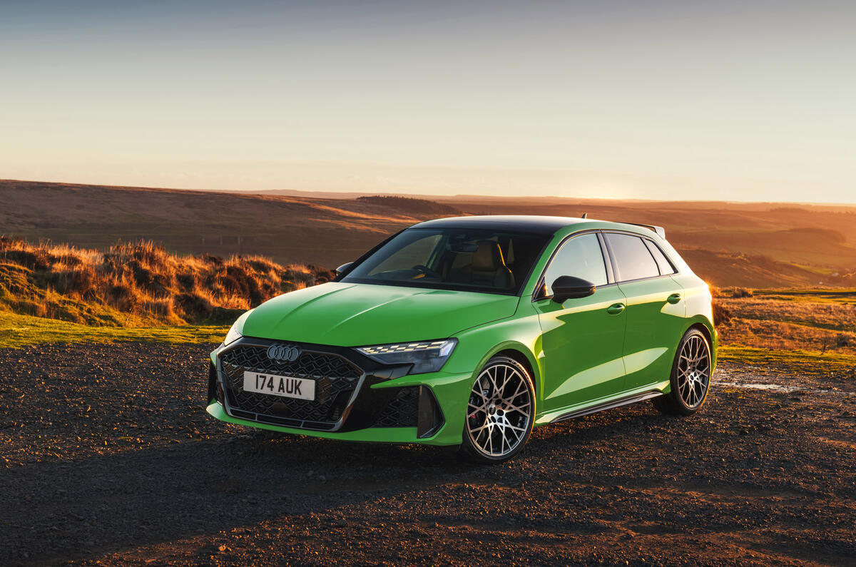 20 audi rs3 2025 autocar road test review front static 0