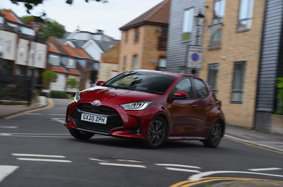 Autocar writers car of 2020: Toyota Yaris - cornering front