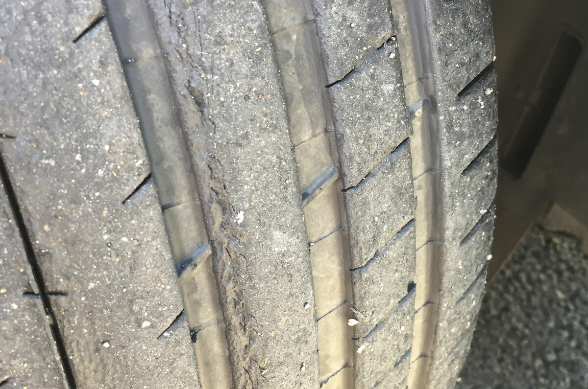The Michelin Pilot Super Sports took a pounding The Michelin Pilot Super Sports took a pounding
