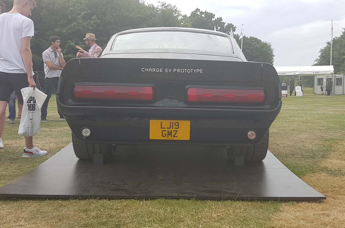 Charge Automotive electric Ford Mustang at Goodwood