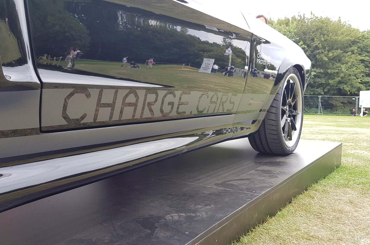 Charge Automotive electric Ford Mustang at Goodwood