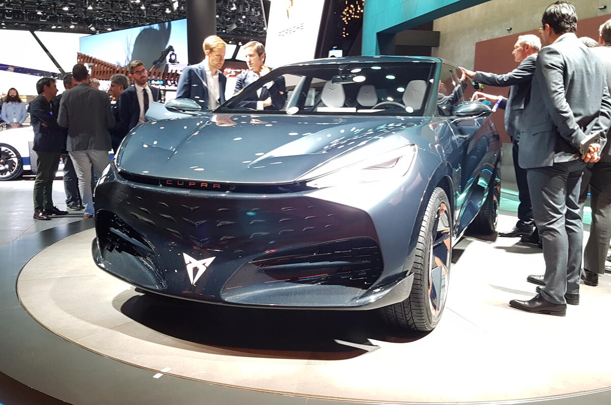 Cupra Tavascan concept at Frankfurt motor show 2019 - front