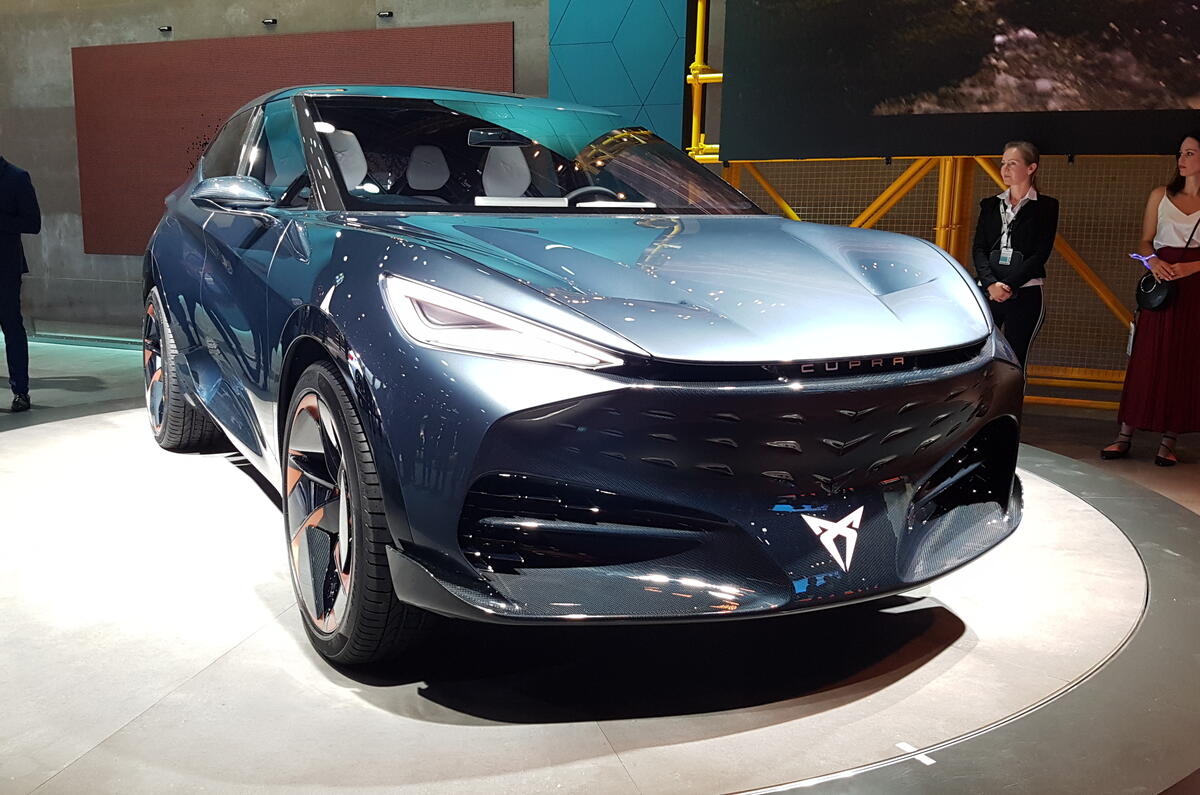 Cupra Tavascan concept at Frankfurt motor show 2019 - front