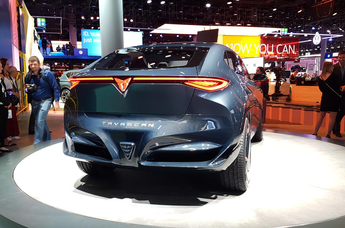 Cupra Tavascan concept at Frankfurt motor show 2019 - rear